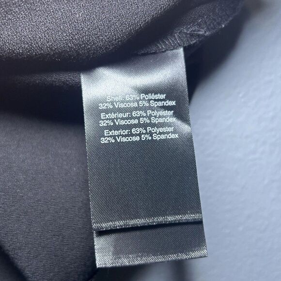 Donna Karan New York Dress Women's 6 Black Cowl Neck Sheath Belted Work Office - Picture 7 of 12